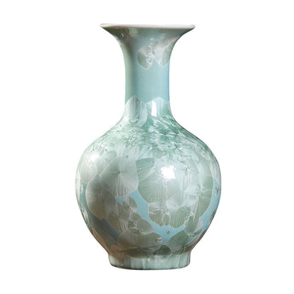 Crystalline glaze blue vase - tangvase