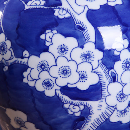 Hand-painted blue and white porcelain plum blossom vase - tangvase