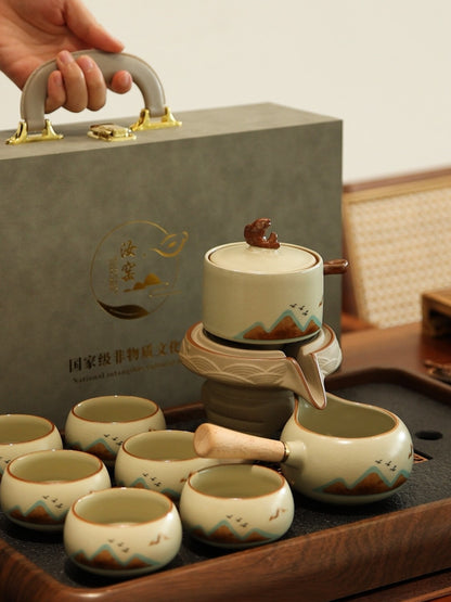 Huangru Kiln Yuanshan Tea Set Gift Box Set