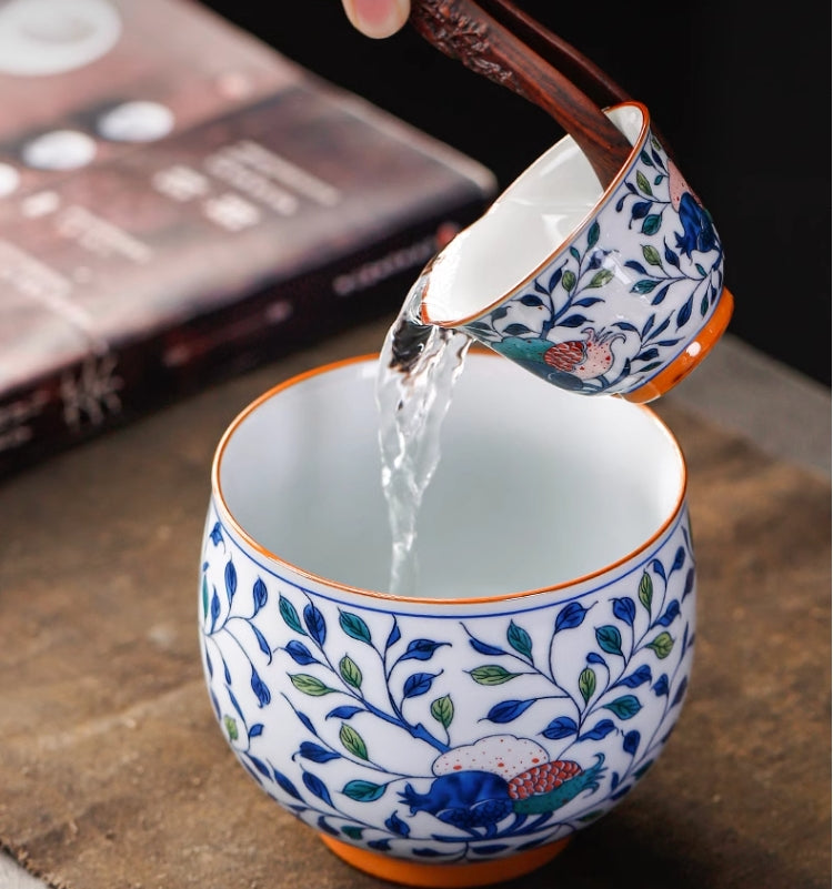 Blue and white porcelain Kung Fu tea set - tangvase