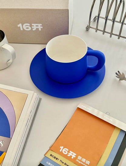 Jingdezhen high-grade Klein blue ceramic coffee cup