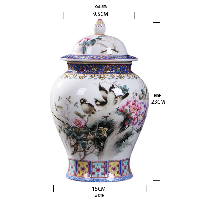 Painted porcelain general jar - tangvase