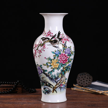 Spring in the Garden Fishtail Porcelain Vase - tangvase