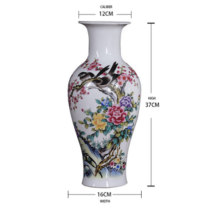 Spring in the Garden Fishtail Porcelain Vase - tangvase