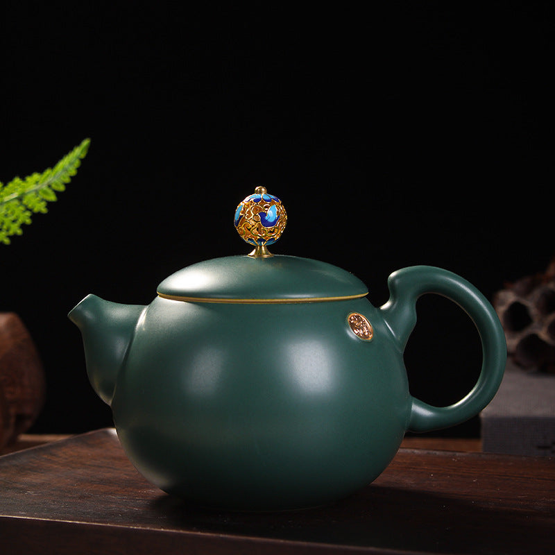 Peacock Green Ceramic Tea Set - tangvase