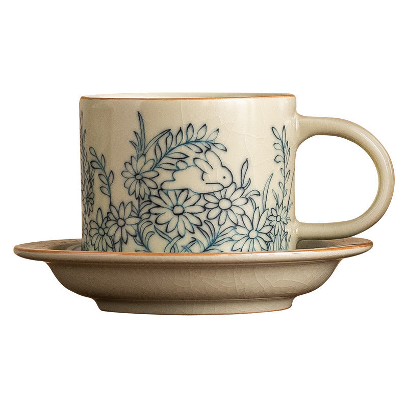 Ruyao Sunflower Cute Rabbit Coffee Cup - tangvase