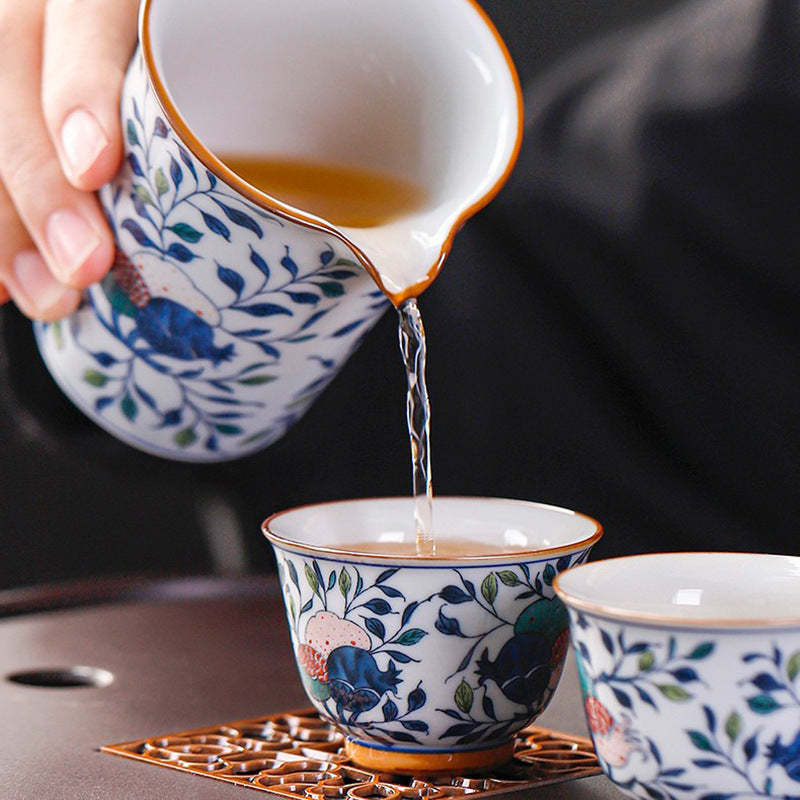 Blue and white porcelain Kung Fu tea set - tangvase