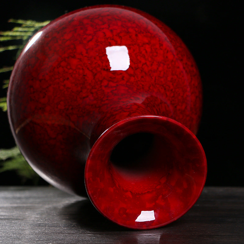 Water drop glaze red vase - tangvase