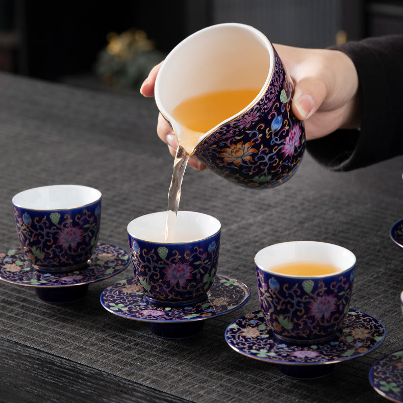 Enamel Kung Fu Tea Set - tangvase