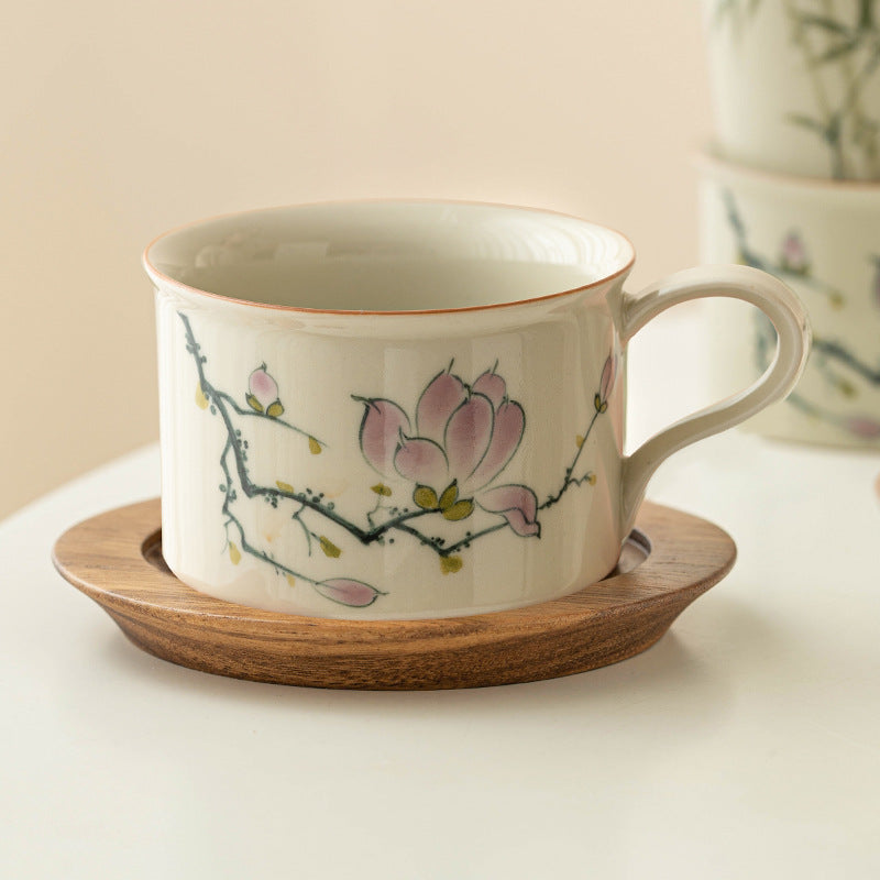 Painted Magnolia Coffee Cup - tangvase