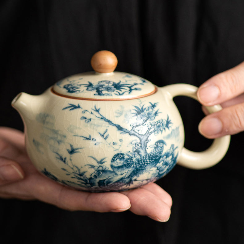 Ru kiln Xishi pot ceramic teapot - tangvase