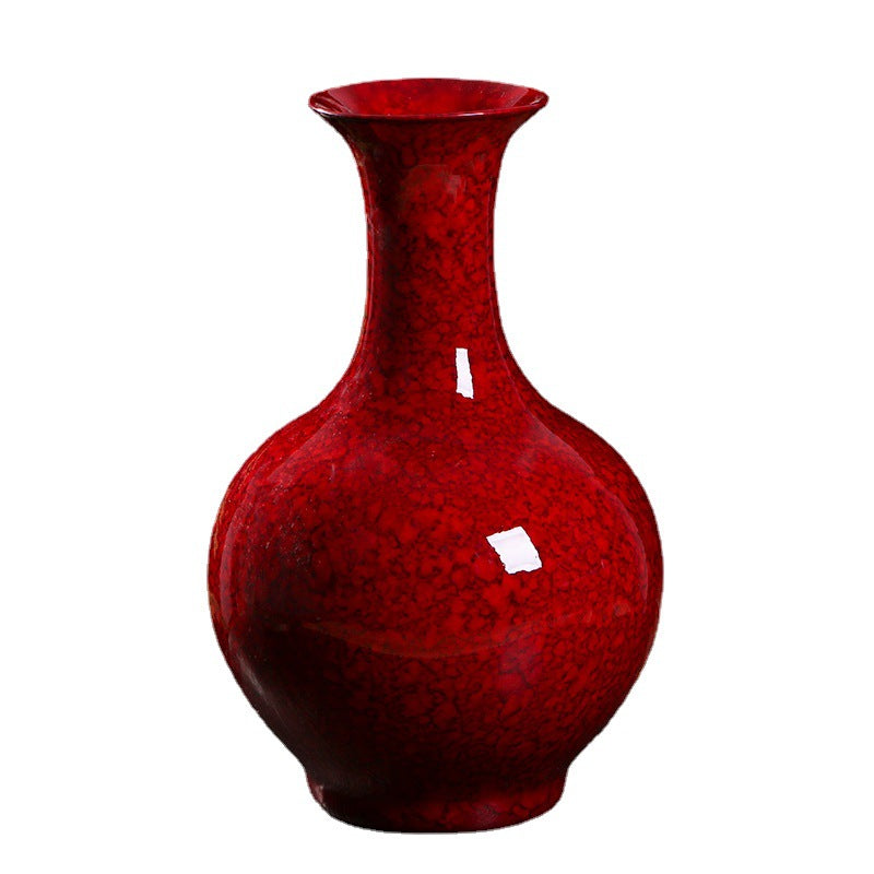 Water drop glaze red vase - tangvase