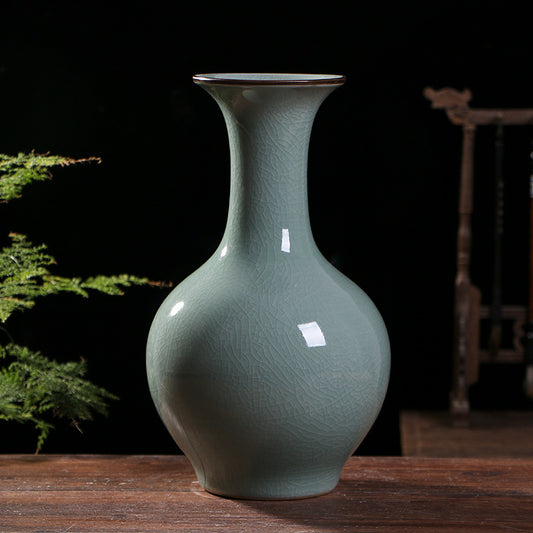 Antique cracked glaze porcelain vase - tangvase