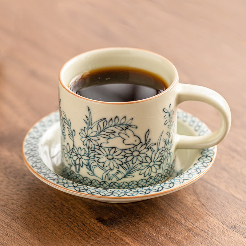 Ruyao Sunflower Cute Rabbit Coffee Cup - tangvase