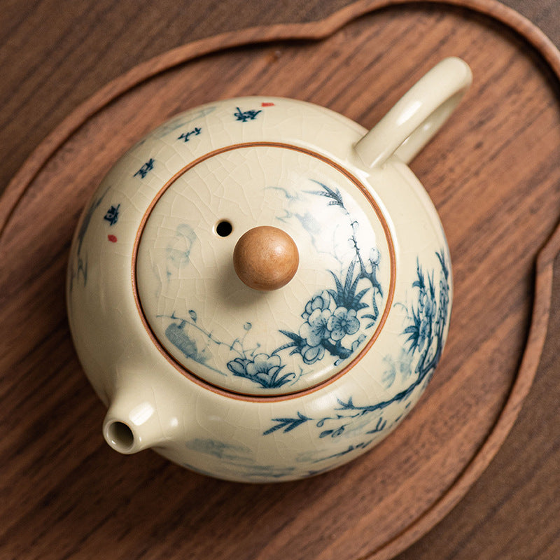 Ru kiln Xishi pot ceramic teapot - tangvase