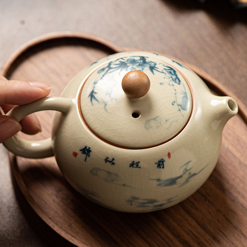 Ru kiln Xishi pot ceramic teapot - tangvase