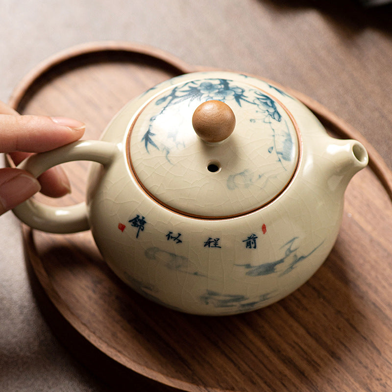 Ru kiln Xishi pot ceramic teapot - tangvase