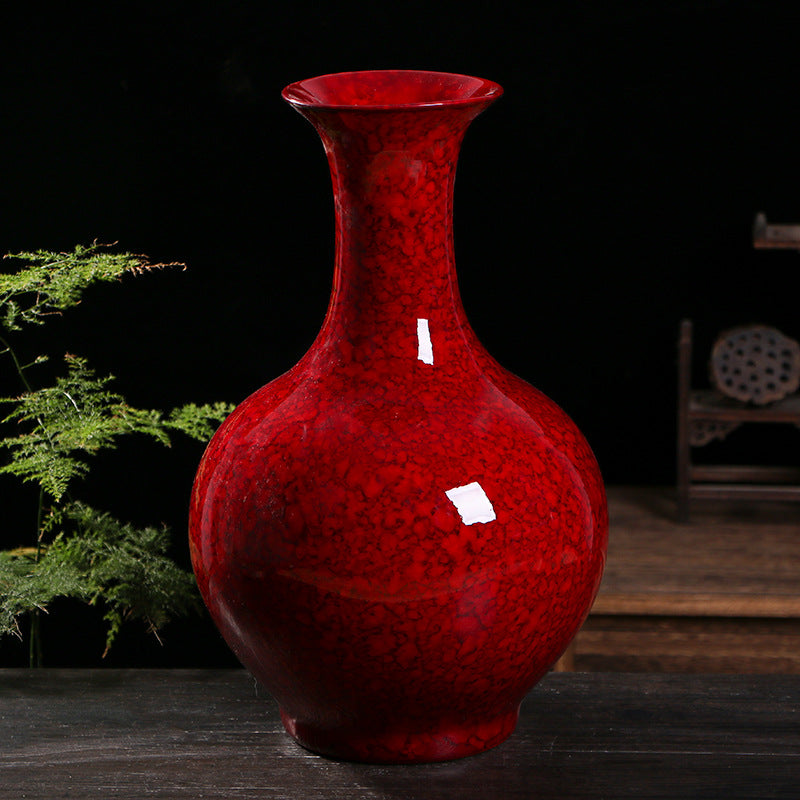 Water drop glaze red vase - tangvase