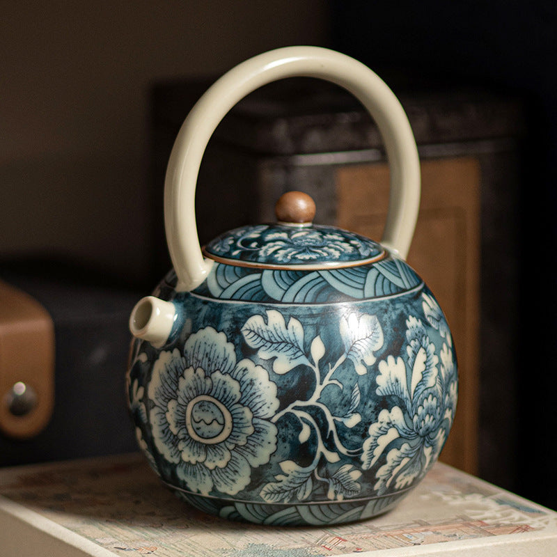 Huang Ru kiln brocade flowers pot - tangvase