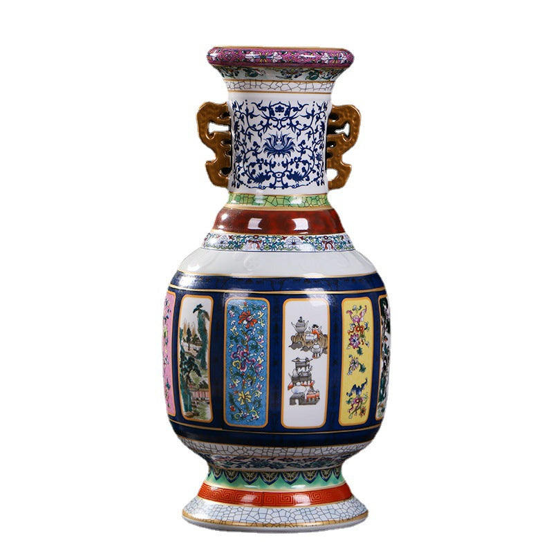 Antique porcelain enamel porcelain king - tangvase