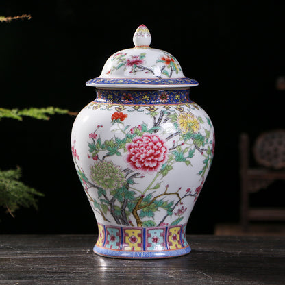 Painted porcelain general jar - tangvase