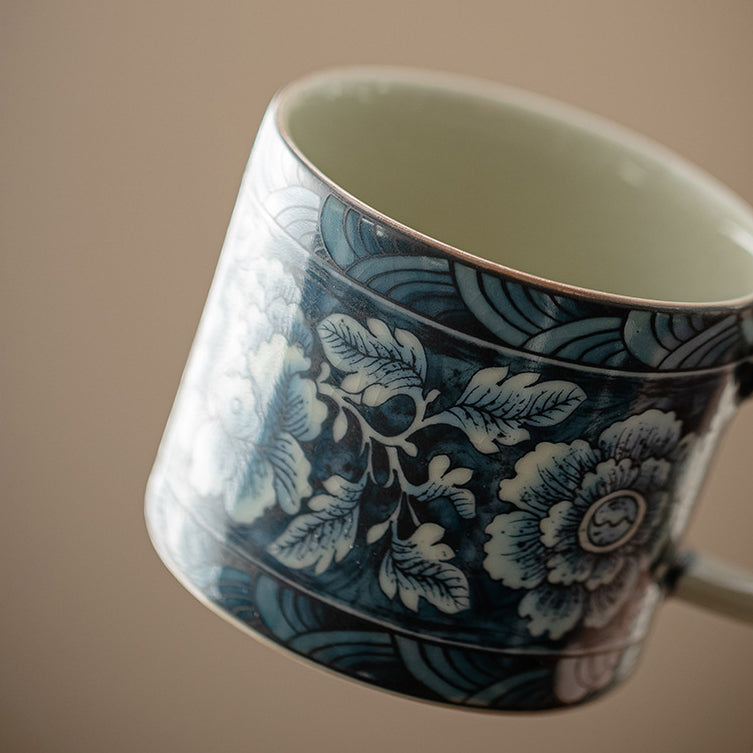 Antique Ru kiln flower coffee cup - tangvase