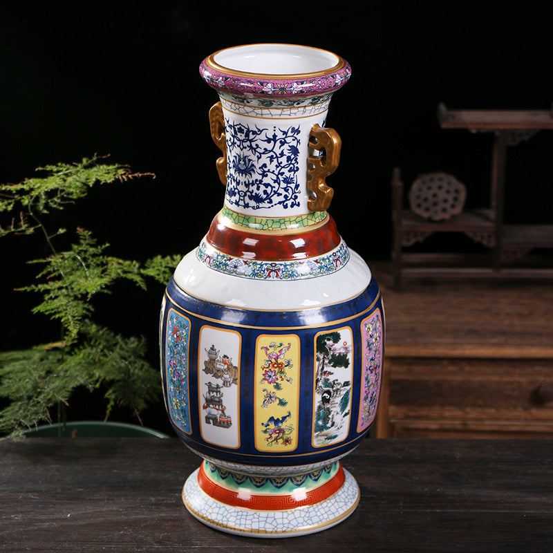 Antique porcelain enamel porcelain king - tangvase