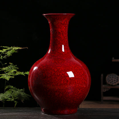 Water drop glaze red vase - tangvase