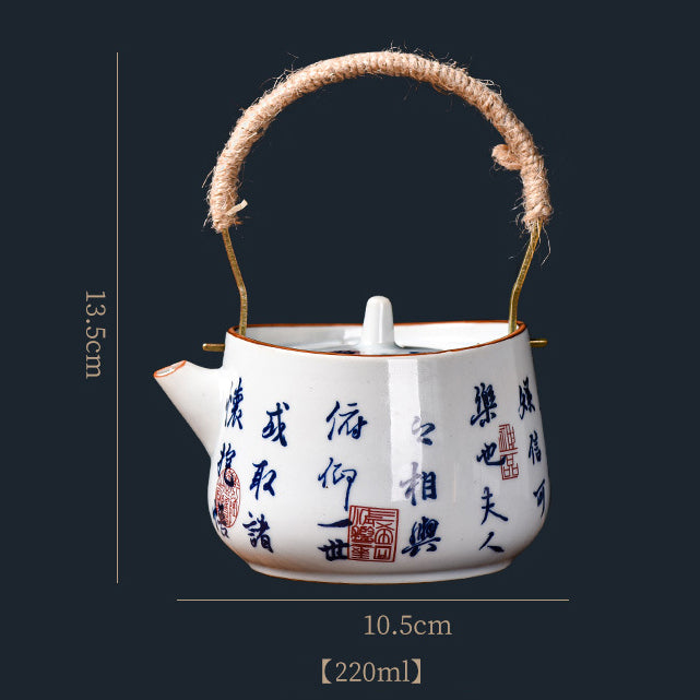 Teapot with handle and inscription on Lanting - tangvase