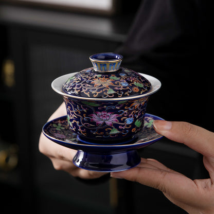 Enamel Kung Fu Tea Set - tangvase