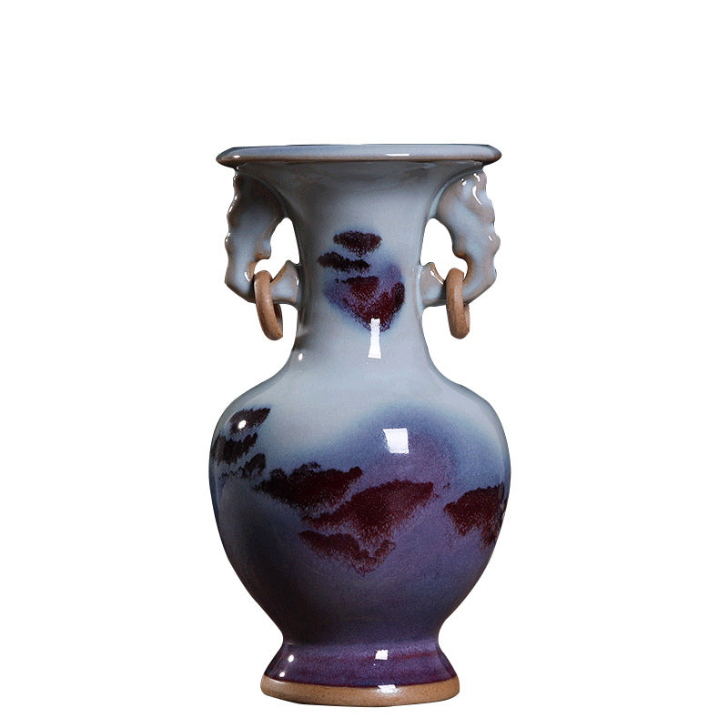 Jun porcelain double-handled vase - tangvase