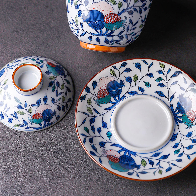 Blue and white porcelain Kung Fu tea set - tangvase