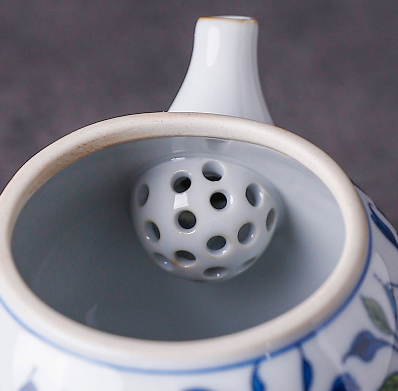 Blue and white porcelain Kung Fu tea set - tangvase