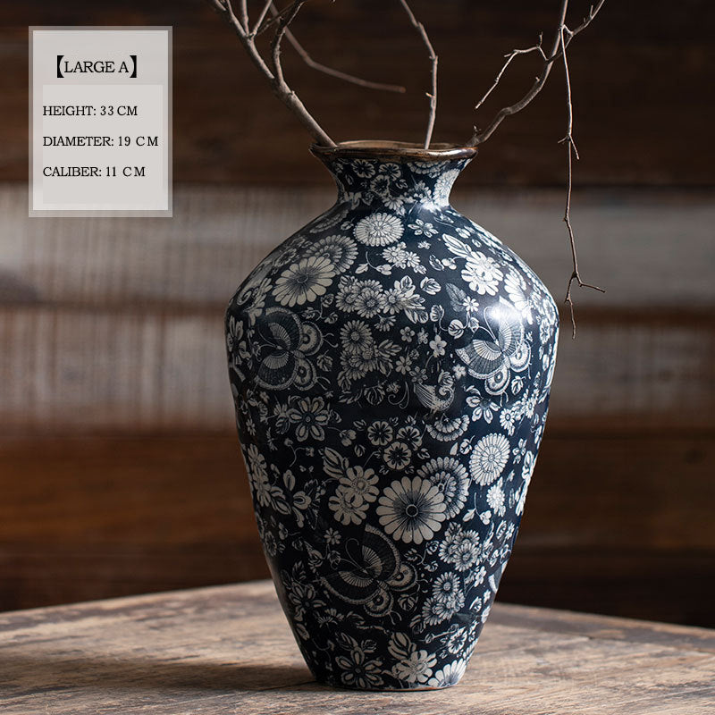 Jingdezhen blue and white ceramic vase - tangvase