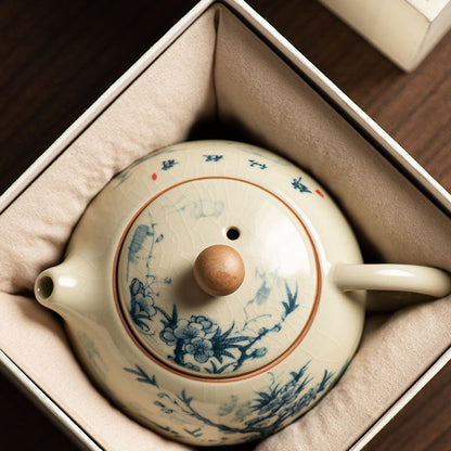 Ru kiln Xishi pot ceramic teapot - tangvase