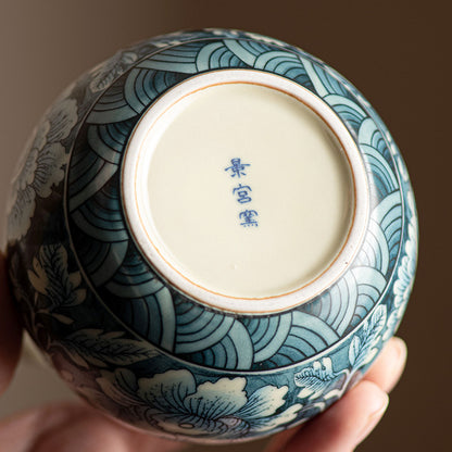 Huang Ru kiln brocade flowers pot - tangvase