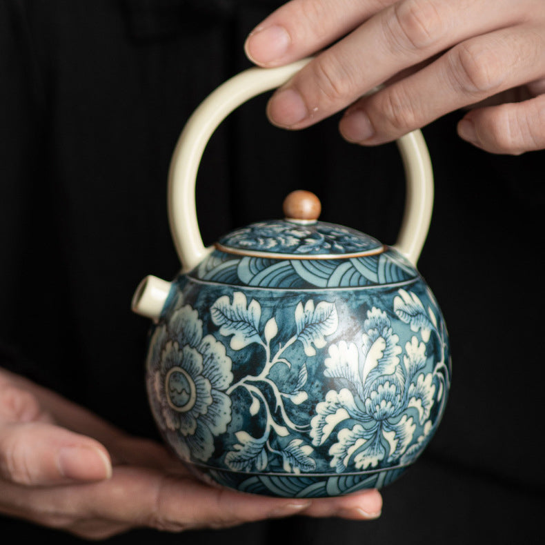 Huang Ru kiln brocade flowers pot - tangvase