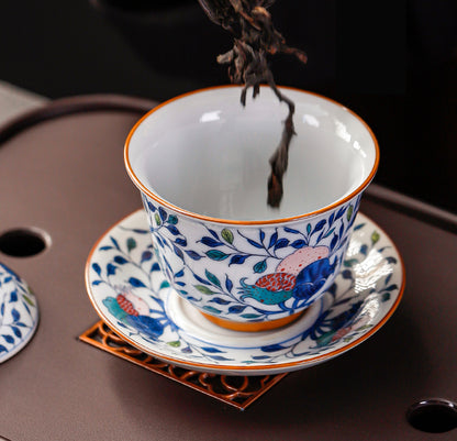 Blue and white porcelain Kung Fu tea set - tangvase