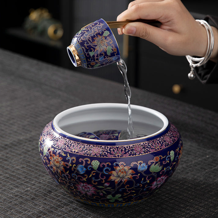 Enamel Kung Fu Tea Set - tangvase